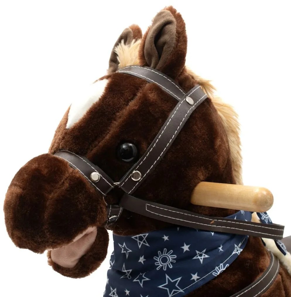 Baby Mix Hojdací koník s melódiou a šatkou Baron, 72 x 55 cm