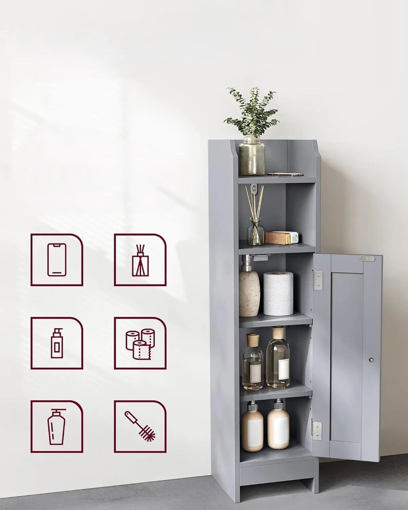 Kúpeľňová skrinka Vasagle Teisa sivá