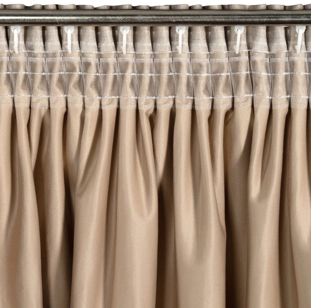 ZATEMŇOVACÍ ZÁVES NA PÁSKE ESTEL 140X270 CM SVETLOBÉŽOVÁ