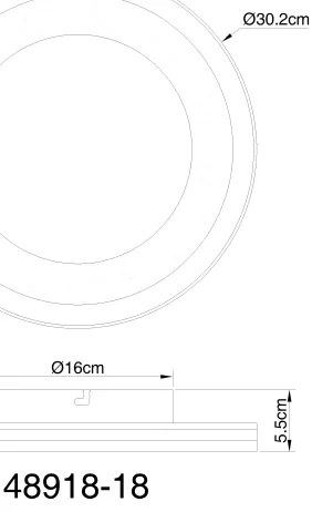 Globo 48918-18 - LED Stropné svietidlo CLARINO LED/18W/230V pr. 30,2 cm