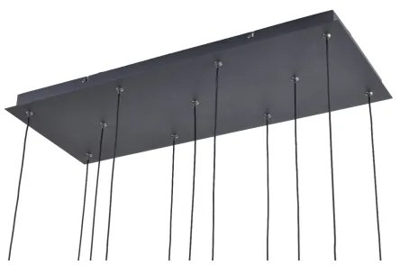 Zuma Line MD2291-11B-3BGT - LED závesný luster na lanku NELSON 11xLED/3W/230V čierna