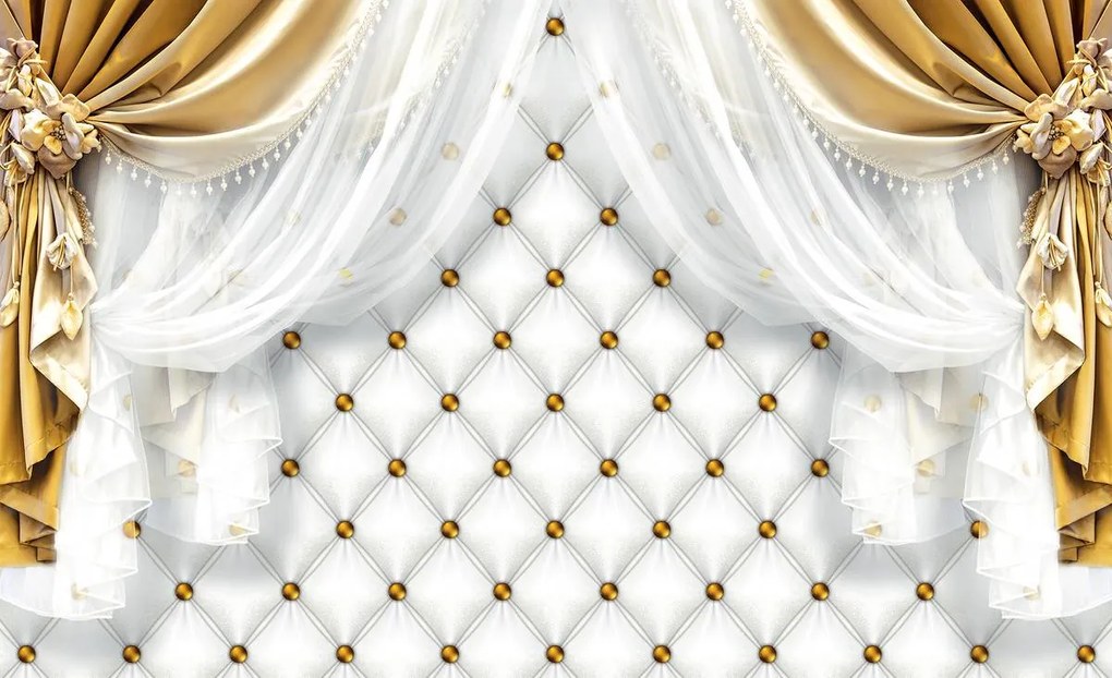 Fototapeta - Zlatá opona (152,5x104 cm)