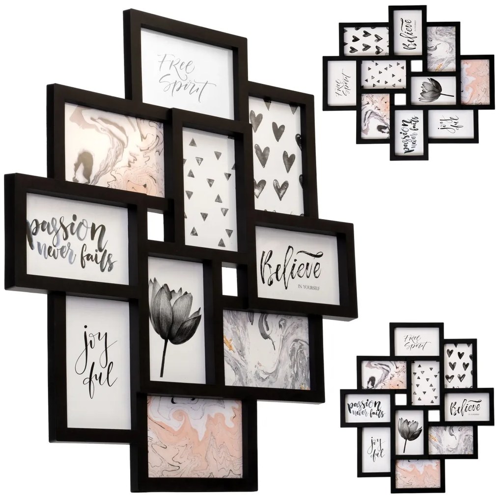 Fotorámik EVITA 10 fotografií čierny