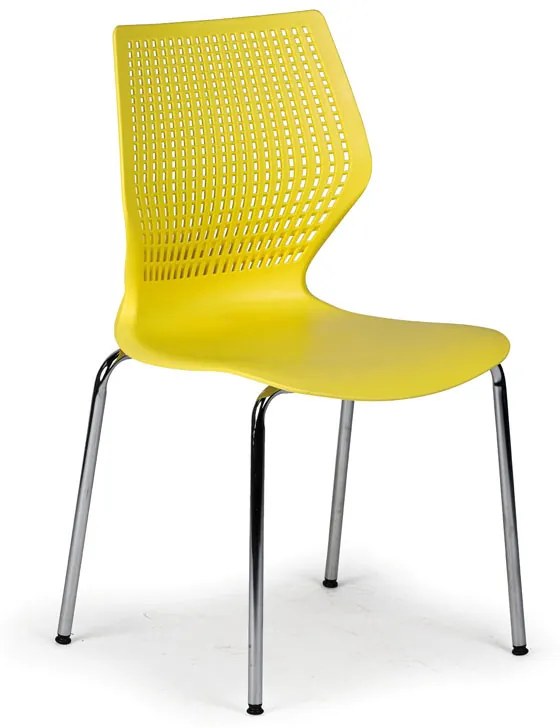 Jedálenská stolička POLY, žltá