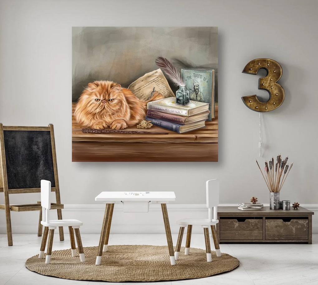 Gario Obraz na plátne Mačka relaxuje v štúdiu - Svetlana Gracheva Rozmery: 30 x 30 cm