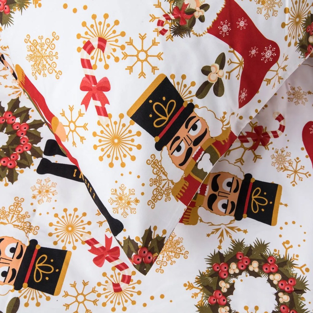 Posteľná obliečka Luskáčik 200x220/2×70x80 cm – vianočný motív, mikrovlákno