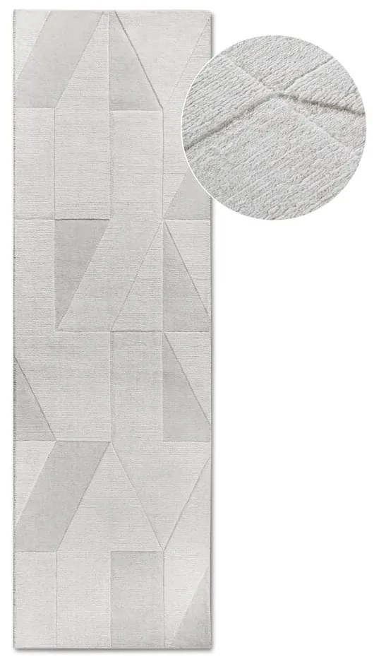 Krémovobiely ručne tkaný vlnený behúň 80x250 cm Ursule – Villeroy&Boch