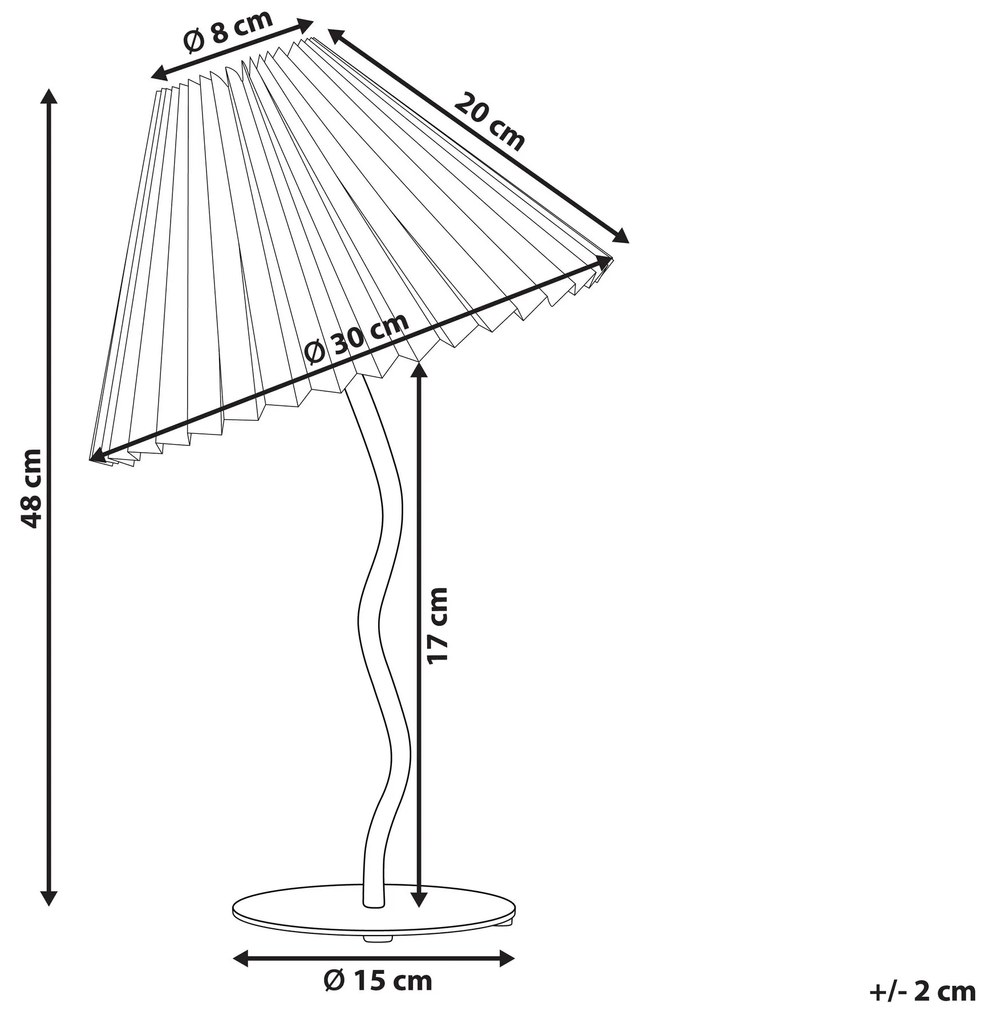 Kovová stolná lampa oranžová ALWERO Beliani