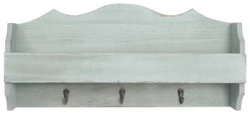 vidaXL Nástenný vešiak zelený 50x10x23 cm drevený-