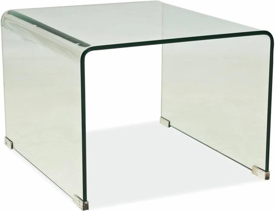 SIGNAL Priam B sklenený konferenčný stolík priehľadná
