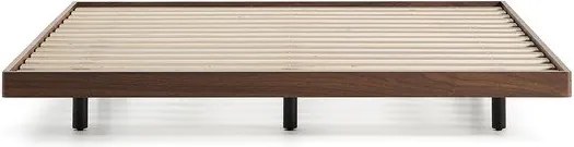 Hnedá dvojlôžková posteľ z brezového dreva bez čela s roštom 180x200 cm Norlen – Kave Home