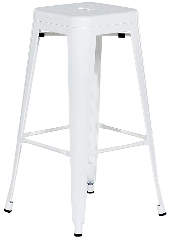 Sada 2 oceľových barových stoličiek 76 cm biela CABRILLO Beliani
