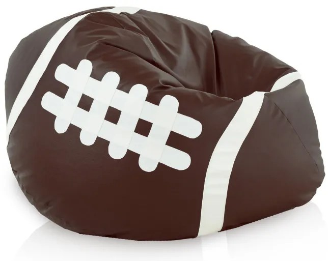 Sedací vak Rugby hnedý ekokoža