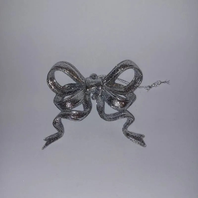 DECOLED Mašle, 9 x 8 cm, stříbrná