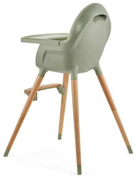 KINDERKRAFT - Detská jedálenská stolička 2v1 FINI2 buk/zelená