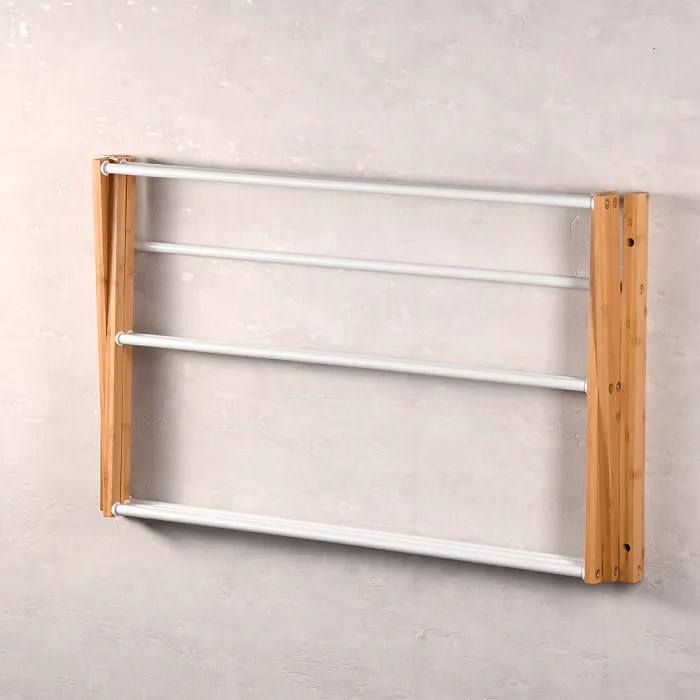 Kesper Sušiak na bielizeň, nástenný, bambusový, 6 tyčí TEAHU