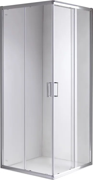 BPS-koupelny Štvorcový sprchový kút HYD-SK93B 90x90 chróm/transparent + vanička HYD-SSV-SXL02B biela