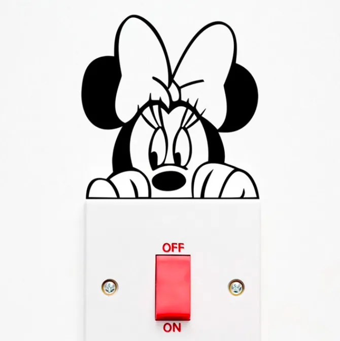 10x10cm Minnie - nálepka nad vypínač