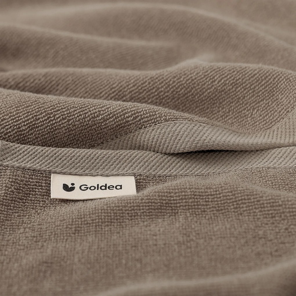 Goldea bavlnený froté uterák / osuška soft bez bordúry – sivohnedý 50 x 100 cm
