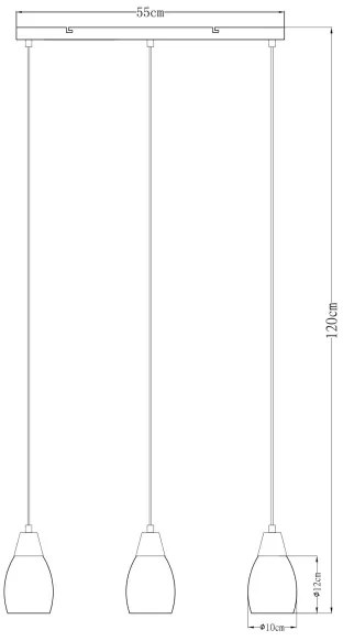 Globo 15705-3H - Luster na lanku REID 3xE27/15W/230V