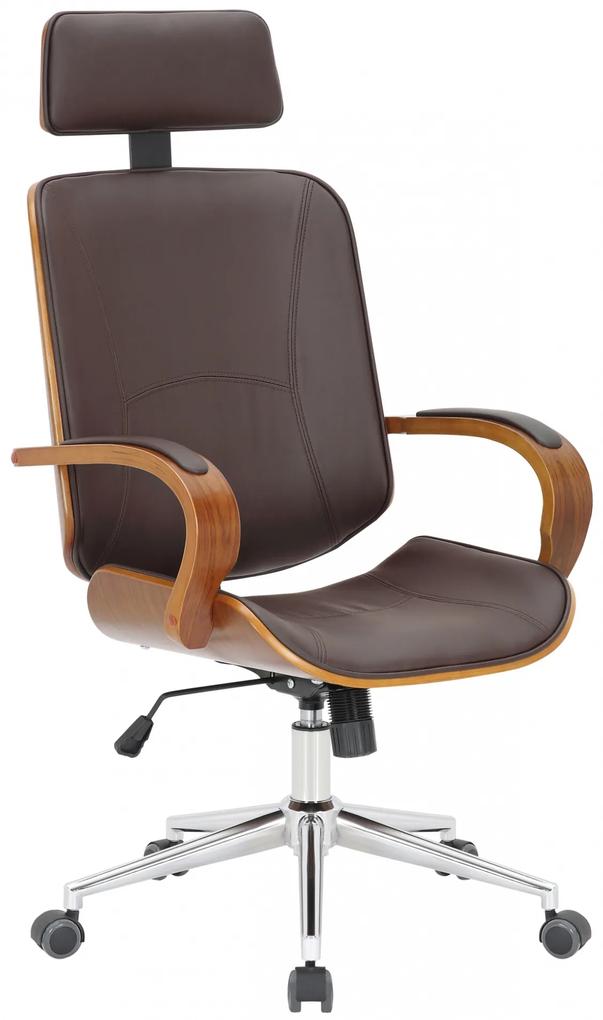 Kancelárska stolička Dayton ~ drevo orech - Hnedá
