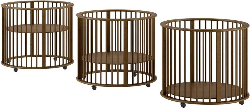 Hnedá detská ohrádka z bukového dreva 90x90 cm Dino – Vipack