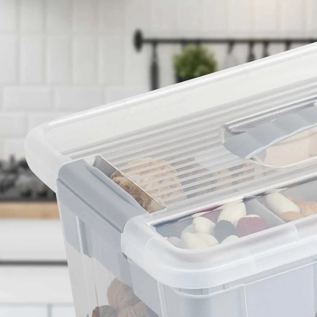 Organizér, úložný box 2v1, multifunkčný, sivý STORMAX - 9l, 35 x 23 x 17 cm