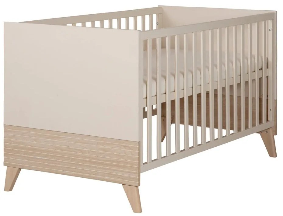 Béžová postieľka s nastaviteľnou výškou 70x140 cm Sidney – Roba