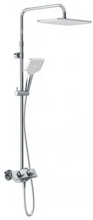 Sprchový systém KLUDI COCKPIT na stenu s termostatickou batériou chróm 8005005-00