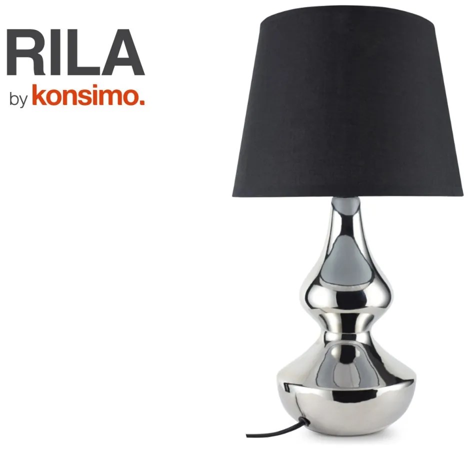 Stolová lampa RILA strieborná/čierna