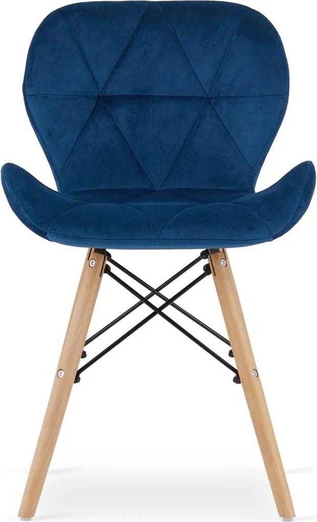 Modrá stolička LAGO VELVET
