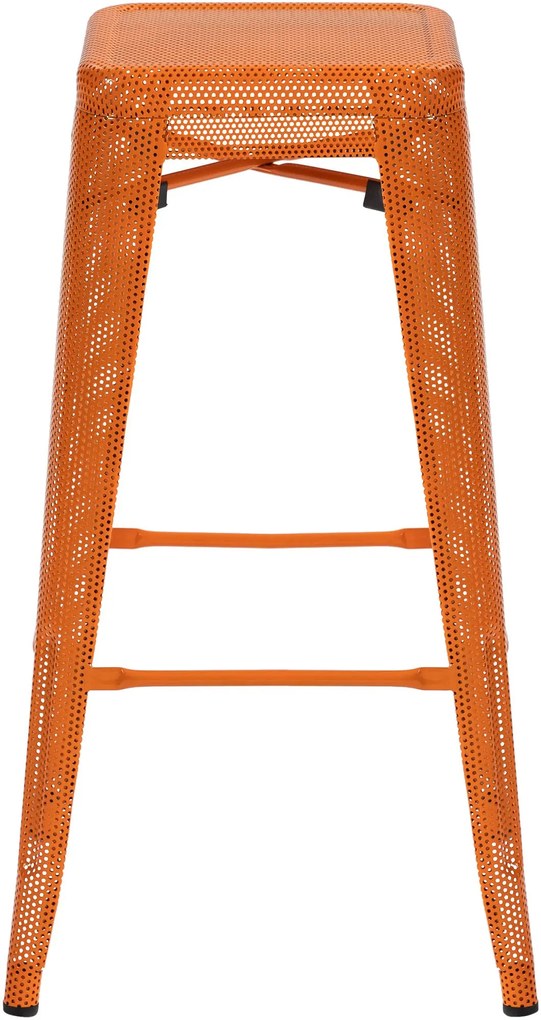 Kovová barová stolička Fletcher (SET 4 ks) - Oranžová