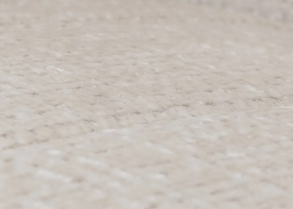 Hojdacie kreslo HWC-K10, relaxačné kreslo, drevo orech / látka ~ Krémová