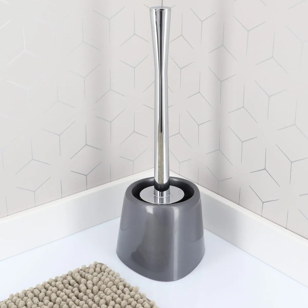 WC kefa Cuesta, sivá/s chrómovými prvkami