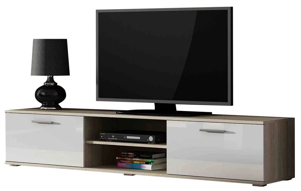 TV stolík 180 Boho B3, Farby: dub lefkas / dub lefkas + čierna