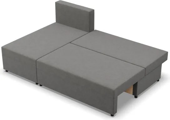 Rohová rozkladacia sedačka FERMO Lux tmavosivá