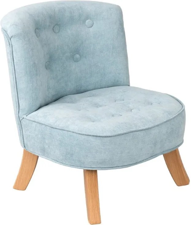 Detské kreslo špinavá modrá 17 cm a 25 cm Biela