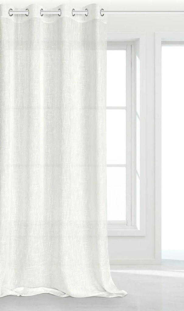 Záclona s krúžkami FROST biela 140x250 cm