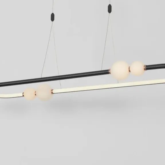 LED luster Celia 100 čierne s diaľkovým ovládaním