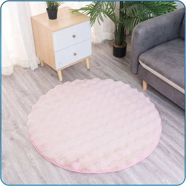 Koberec Rabbit Bubble ružový kruh