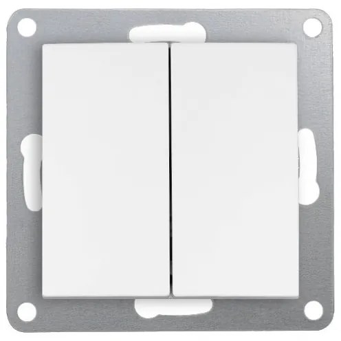 Elhard Vypínač Vera sériový č.5, matný, biely - kompletný VZ5305W