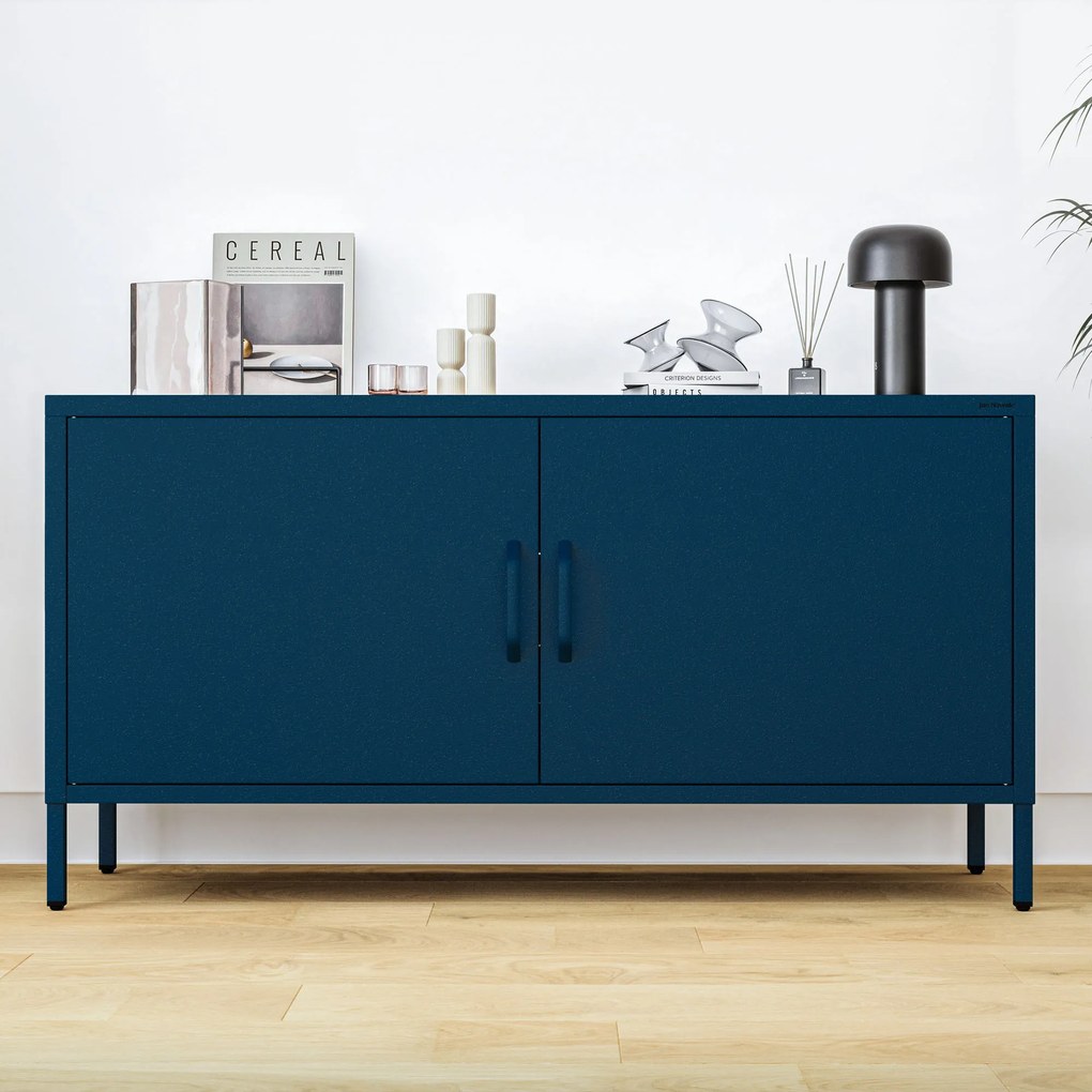 TV stolík na nožičkách ROSA, 1150 x 595 x 400 mm, Modern: tmavomodrá farba