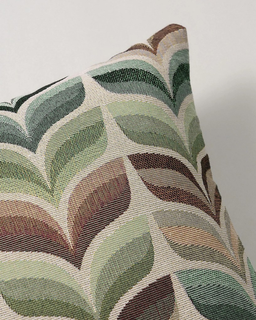 Karin - jednoduchá obliečka, 60x40cm farba produktu zelená látka zapletaná, vzorované