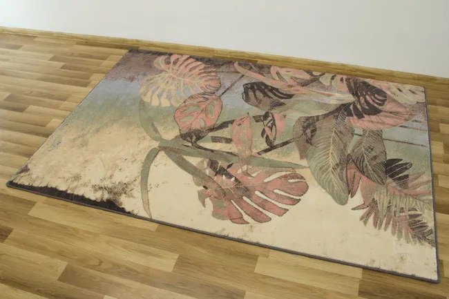 Koberec Isfahan Elish Monstera krémový / viacfarebný
