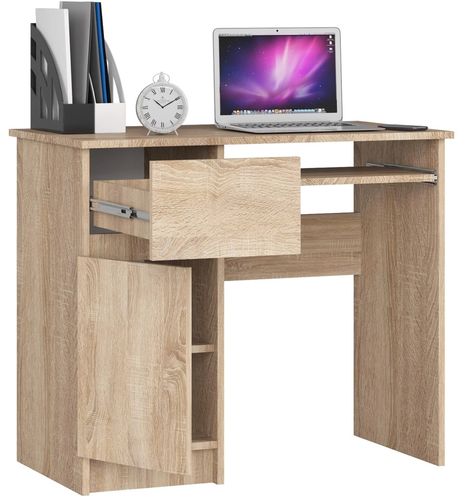 Psací stůl PIKSEL 90 cm dub sonoma ľavý