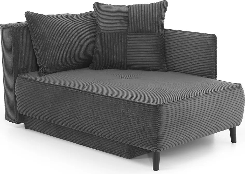 Rozkladacia pohovka Rex, tmavo šedá štruktúrovaná látka