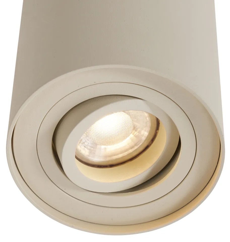Moderné prisadené bodové svietidlo béžové GU10 50mm otočné a naklápacie - Rondoo Up