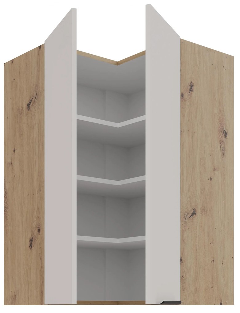 Horná rohová kuchynská skrinka Sayla 60x60 GN-90 2F (90°) (kašmír + dub artisan). Vlastná spoľahlivá doprava až k Vám domov. 1121431