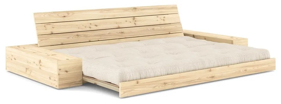 Sivo-béžová ľanová rozkladacia pohovka 244 cm Base – Karup Design