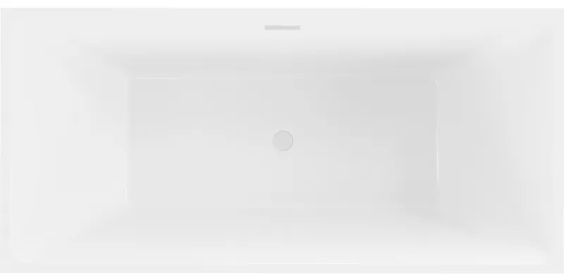 Mexen Nita, voľne stojaca vaňa 170 x 80 cm, biela-čierna, biely prepad, 52091708075-20